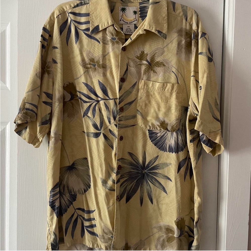 Tropical Print Casual Button Down Shirt